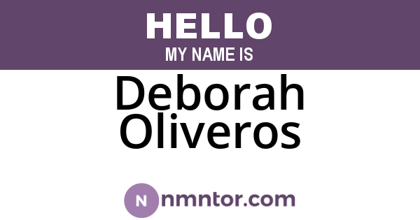 Deborah Oliveros