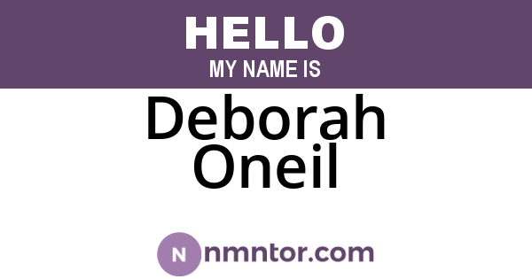 Deborah Oneil