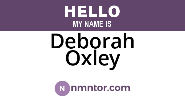 Deborah Oxley