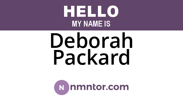Deborah Packard