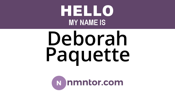 Deborah Paquette