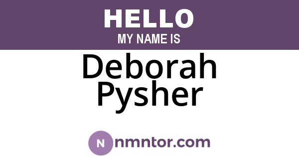 Deborah Pysher