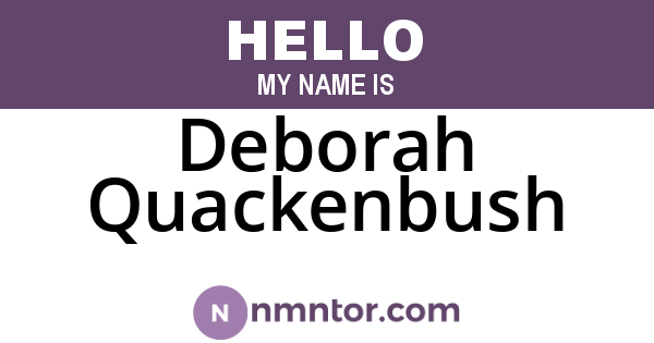 Deborah Quackenbush