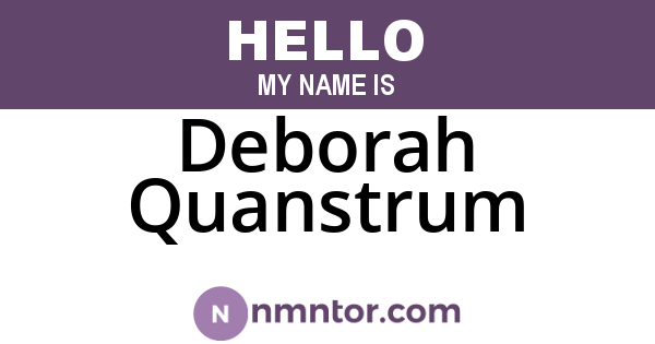 Deborah Quanstrum