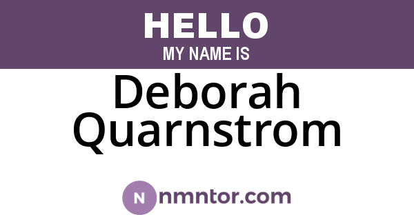 Deborah Quarnstrom