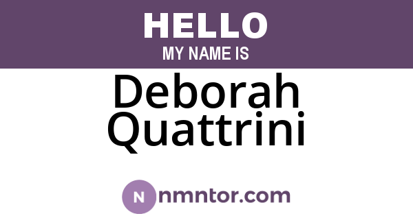 Deborah Quattrini