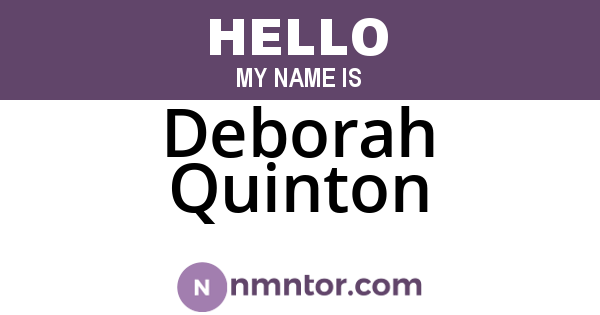 Deborah Quinton