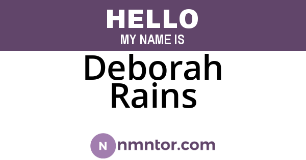 Deborah Rains