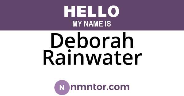 Deborah Rainwater