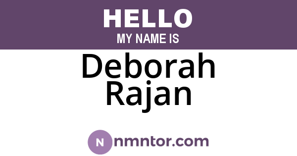 Deborah Rajan