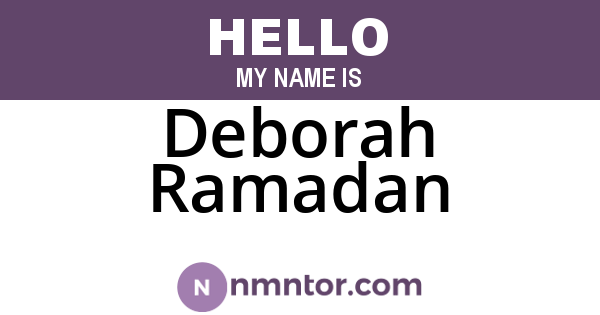 Deborah Ramadan