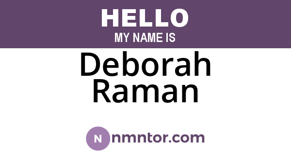 Deborah Raman