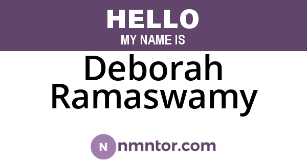 Deborah Ramaswamy
