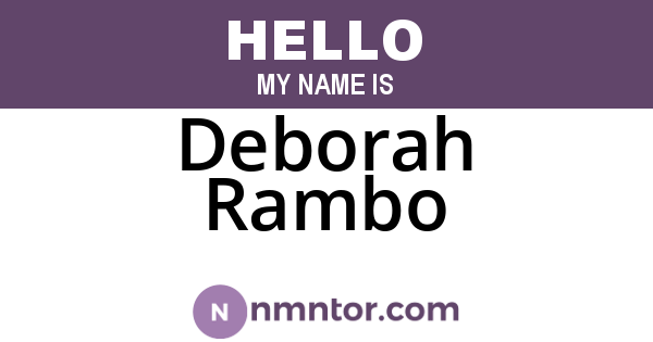 Deborah Rambo