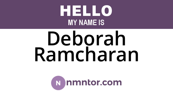 Deborah Ramcharan
