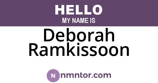 Deborah Ramkissoon