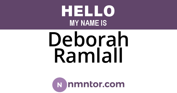 Deborah Ramlall