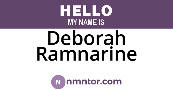 Deborah Ramnarine
