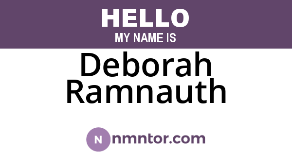 Deborah Ramnauth