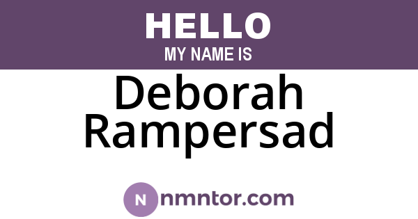 Deborah Rampersad