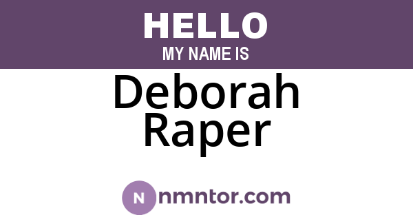 Deborah Raper