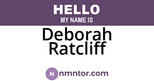 Deborah Ratcliff