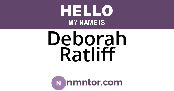 Deborah Ratliff