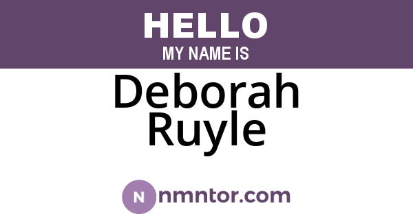 Deborah Ruyle