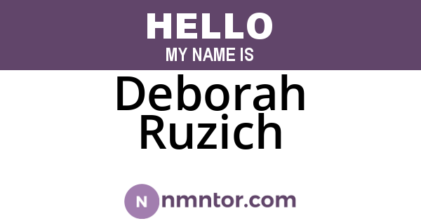 Deborah Ruzich