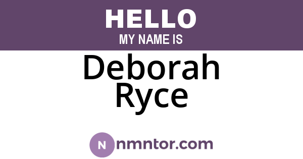 Deborah Ryce