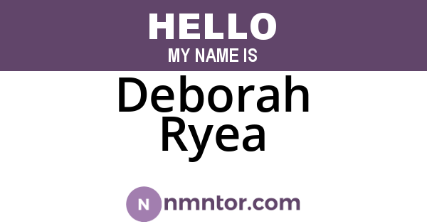 Deborah Ryea