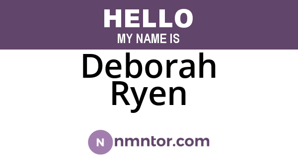 Deborah Ryen