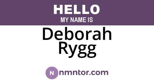Deborah Rygg