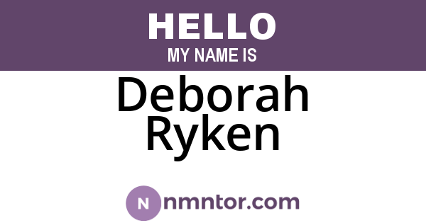 Deborah Ryken