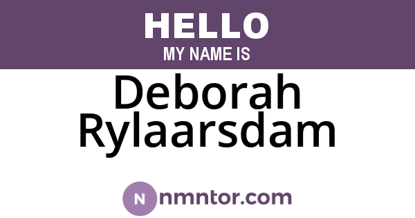 Deborah Rylaarsdam