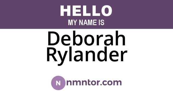 Deborah Rylander