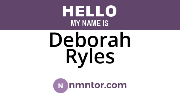 Deborah Ryles