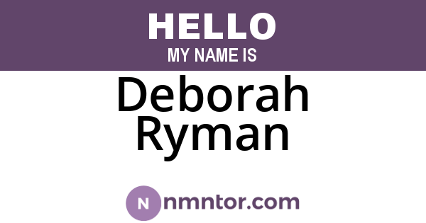Deborah Ryman