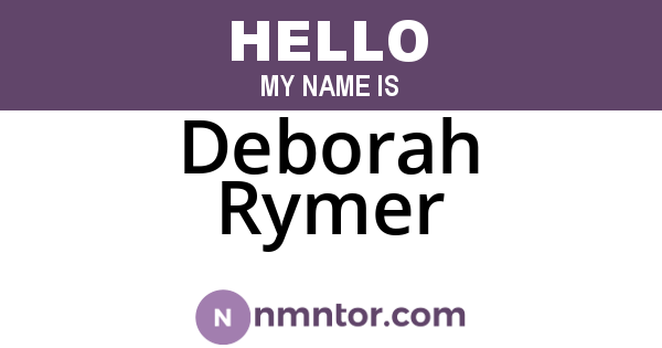 Deborah Rymer