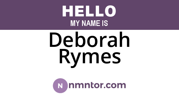 Deborah Rymes
