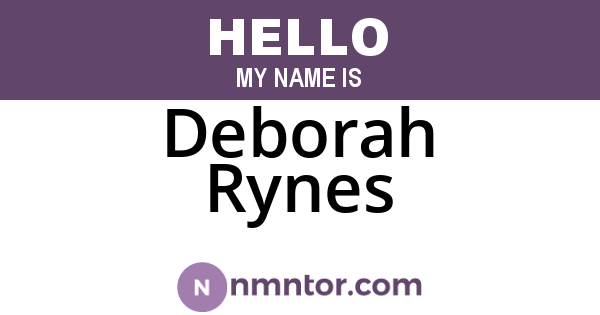Deborah Rynes