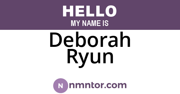 Deborah Ryun