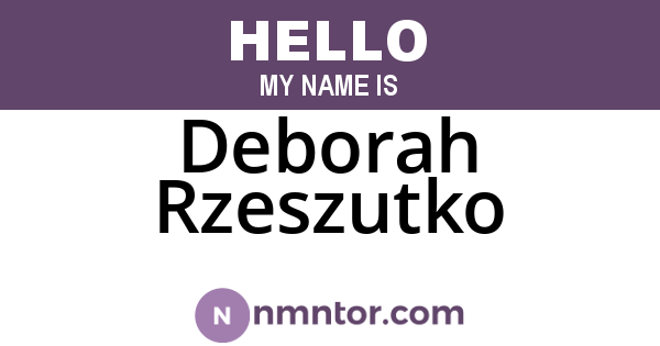 Deborah Rzeszutko