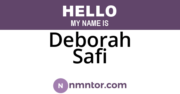Deborah Safi