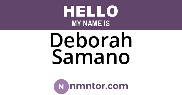 Deborah Samano