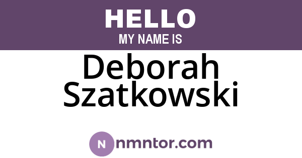 Deborah Szatkowski