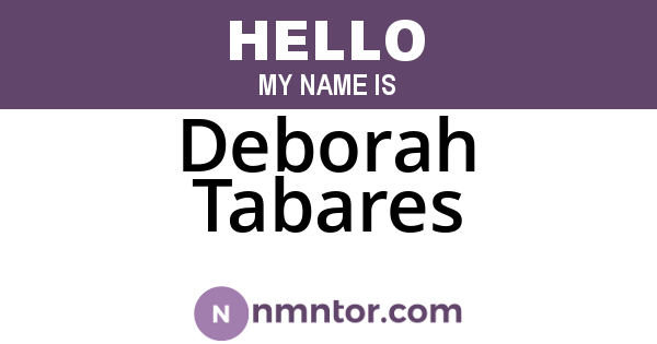 Deborah Tabares