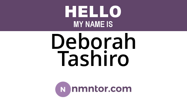 Deborah Tashiro