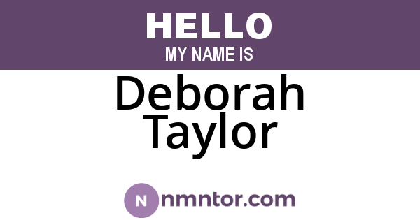 Deborah Taylor