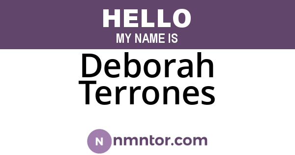 Deborah Terrones